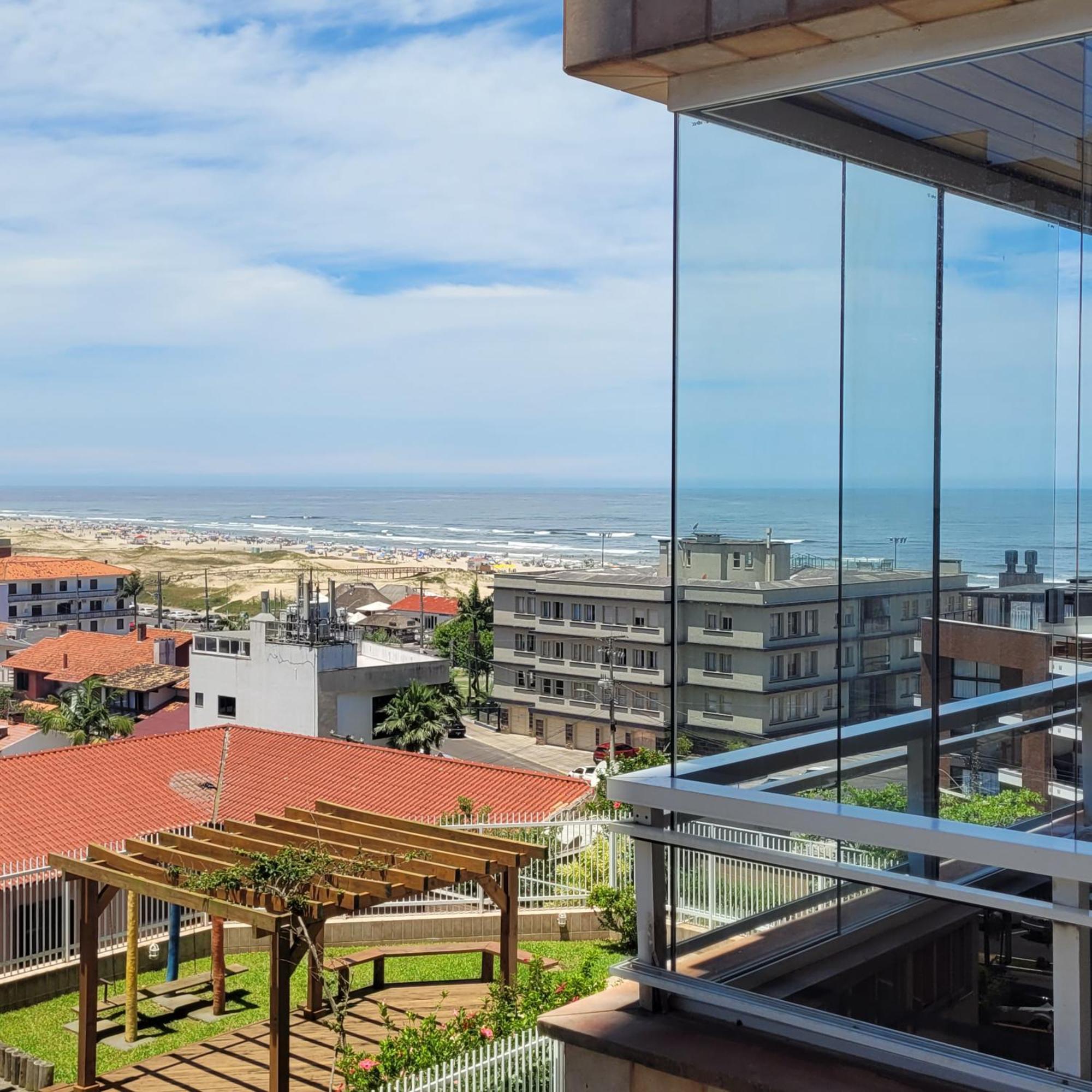 Dunas Flat 405 Com Vista Mar, Limpeza Diaria E Roupas De Cama E Banho 公寓 Torres